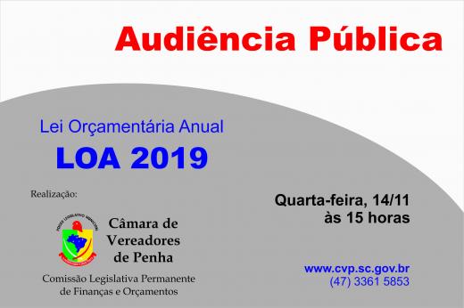 Comissão de Finanças e Orçamentos realiza audiência pública sobre a LOA 2019