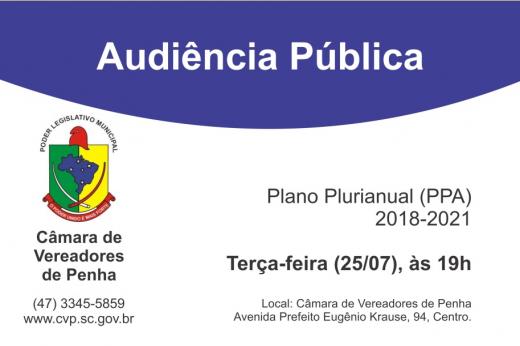Comissão de Finanças e Orçamentos realiza audiência pública sobre o PPA