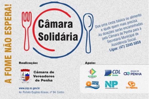 Legislativo Penhense lança campanha Câmara Solidária – A fome não espera!