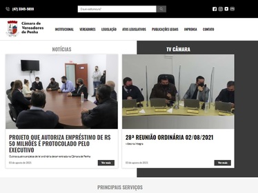 Câmara de Penha lança novo site oficial