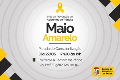 Câmara de Penha realiza ação da campanha Maio Amarelo